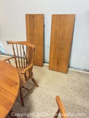 MaxSold Auction: Solid Wood Round Dining Table with 4 Chairs & 2 Leaves - Ottawa (Ontario, Canada) SELLER MANAGED Commercial Liquidation Online Auction - Grenfell