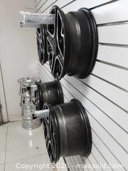 MaxSold Auction: 14" Black Machined-Face 4-Lug Aluminum Alloy Wheels - Set of 4 - Augusta (Ontario, Canada) SELLER MANAGED Commercial Liquidation Online Auction - Edward Street