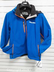 MaxSold Auction: Polaris Men's Softshell Jacket, Size L, Blue with Orange Accents - Augusta (Ontario, Canada) SELLER MANAGED Commercial Liquidation Online Auction - Edward Street