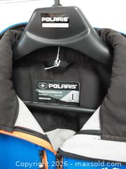 MaxSold Auction: Polaris Men's Softshell Jacket, Size L, Blue with Orange Accents - Augusta (Ontario, Canada) SELLER MANAGED Commercial Liquidation Online Auction - Edward Street