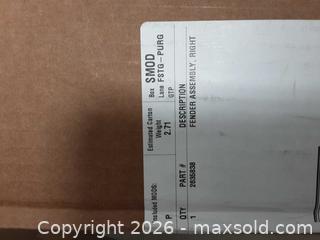 MaxSold Auction: Polaris Snowmobile Right Plastic Fender Assembly OEM Black, Part 2635838 - Augusta (Ontario, Canada) SELLER MANAGED Commercial Liquidation Online Auction - Edward Street