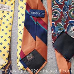 MaxSold Auction: Misc men's tie lot (14) Adolfo plus  - Waterford (New Jersey, USA) SELLER MANAGED Downsizing Online Auction - Chew Road (STORAGE)
