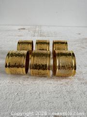 MaxSold Auction: Brass Set of Six Oval Napkin Ring Holders - Brass Tableware Napkin Holder Set of 6 - Kingston (Ontario, Canada) SELLER MANAGED Downsizing Online Auction - Bishop Street