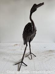 MaxSold Auction: Brutalist Metal Bird - Metal Welded Bird Standing Figurine with Long Beak - Kingston (Ontario, Canada) SELLER MANAGED Downsizing Online Auction - Bishop Street