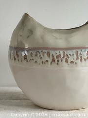 MaxSold Auction: Large Anthropologie Crescent Moon Ceramic Vase - Organic Shaped Large Vessel  - Kingston (Ontario, Canada) SELLER MANAGED Downsizing Online Auction - Bishop Street