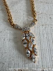 MaxSold Auction: Nina Ricci Jewelry Vintage Gold Tone with Rhinestone Necklace - Kingston (Ontario, Canada) SELLER MANAGED Downsizing Online Auction - Bishop Street