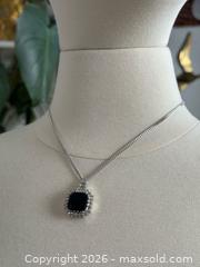 MaxSold Auction: Nina Ricci Jewelry Vintage Silver Tone Rhinestone with Black Necklace - Kingston (Ontario, Canada) SELLER MANAGED Downsizing Online Auction - Bishop Street