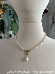 MaxSold Auction: Pearl Necklace with Drop Center Design and Filigree Clasp - Kingston (Ontario, Canada) SELLER MANAGED Downsizing Online Auction - Bishop Street