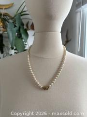 MaxSold Auction: Pearl Necklace with Gold Tone Bowl Clasp - Kingston (Ontario, Canada) SELLER MANAGED Downsizing Online Auction - Bishop Street