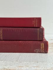 MaxSold Auction: Set of Three Red Vintage Books - Decorative Book Stack  - Kingston (Ontario, Canada) SELLER MANAGED Downsizing Online Auction - Bishop Street