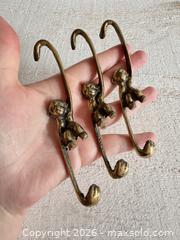 MaxSold Auction: Set of Three Vintage Metal Monkey Hanging Hooks - Monkey Chain Hooks - Kingston (Ontario, Canada) SELLER MANAGED Downsizing Online Auction - Bishop Street