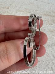 MaxSold Auction: Silver Tone Letter E Rhinestone Pin Brooch - Kingston (Ontario, Canada) SELLER MANAGED Downsizing Online Auction - Bishop Street