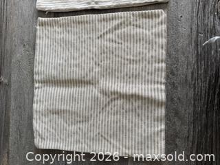 MaxSold Auction: Striped 20" Jute and Cotton Throw Pillow Covers By H&M Home  - Kingston (Ontario, Canada) SELLER MANAGED Downsizing Online Auction - Bishop Street