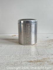 MaxSold Auction: Vintage Aluminum "Coffee" Storage Container with Lid - Made in Italy  - Kingston (Ontario, Canada) SELLER MANAGED Downsizing Online Auction - Bishop Street