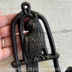 MaxSold Auction: Vintage Black Cast Metal Bird Hook - Vintage Metal Parrot in Cage Wall Hanging Key Organizer - Kingston (Ontario, Canada) SELLER MANAGED Downsizing Online Auction - Bishop Street
