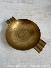 MaxSold Auction: Vintage Brass Etched Ashtray Holder Made in India - Kingston (Ontario, Canada) SELLER MANAGED Downsizing Online Auction - Bishop Street