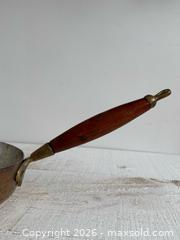 MaxSold Auction: Vintage Copper Sauce Pan with Wood Handle - Hammered Copper Pot  - Kingston (Ontario, Canada) SELLER MANAGED Downsizing Online Auction - Bishop Street