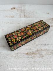 MaxSold Auction: Vintage Hand Painted Wooden Box with Flower and Bird Pattern  - Kingston (Ontario, Canada) SELLER MANAGED Downsizing Online Auction - Bishop Street