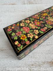 MaxSold Auction: Vintage Hand Painted Wooden Box with Flower and Bird Pattern  - Kingston (Ontario, Canada) SELLER MANAGED Downsizing Online Auction - Bishop Street
