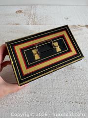 MaxSold Auction: Vintage Small Painted Chad Valley Cash Box - Metal Deed Box Made in England  - Kingston (Ontario, Canada) SELLER MANAGED Downsizing Online Auction - Bishop Street