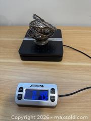 MaxSold Auction: Vintage Sterling Silver Epergne - Table Centrepiece Flower Holder Vase with Two Hanging Baskets - Robert f Mosley Sheffield England 1911 - Kingston (Ontario, Canada) SELLER MANAGED Downsizing Online Auction - Bishop Street