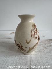 MaxSold Auction: Vintage Studio Pottery Vase with Brown Tan and Cream Pattern Detailing - Kingston (Ontario, Canada) SELLER MANAGED Downsizing Online Auction - Bishop Street