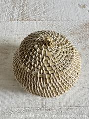 MaxSold Auction: Vintage Tight Woven Basket with Lid - Small Storage Basket - Kingston (Ontario, Canada) SELLER MANAGED Downsizing Online Auction - Bishop Street