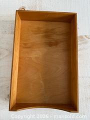 MaxSold Auction: Vintage Wood Letter Tray with Corner Detailing - Kingston (Ontario, Canada) SELLER MANAGED Downsizing Online Auction - Bishop Street
