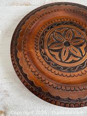 MaxSold Auction: Wooden Etched Plate with Metal Inlay - Decor Wall Hanging Etched Floral Wood Plate - Kingston (Ontario, Canada) SELLER MANAGED Downsizing Online Auction - Bishop Street