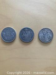 MaxSold Auction: 50 Cent Canadian Silver Coins Lot of 3 - Ottawa (Ontario, Canada) SELLER MANAGED Downsizing Online Auction - Grove Avenue