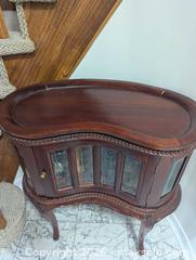 MaxSold Auction: Antique Solid Wood Curio Cabinet with Glass Display - Ajax (Ontario, Canada) SELLER MANAGED Downsizing Online Auction - Meekings Drive