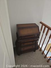 MaxSold Auction: Antique Solid Wood Secretary Drop-Front Desk, Walnut Finish - Ajax (Ontario, Canada) SELLER MANAGED Downsizing Online Auction - Meekings Drive
