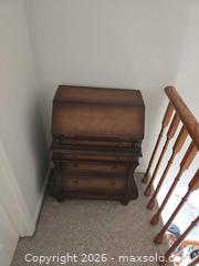 MaxSold Auction: Antique Solid Wood Secretary Drop-Front Desk, Walnut Finish - Ajax (Ontario, Canada) SELLER MANAGED Downsizing Online Auction - Meekings Drive