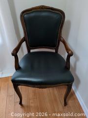 MaxSold Auction: French Louis-Style Leather Armchair, Wood Frame - Ajax (Ontario, Canada) SELLER MANAGED Downsizing Online Auction - Meekings Drive