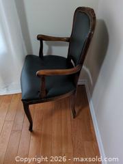 MaxSold Auction: French Louis-Style Leather Armchair, Wood Frame - Ajax (Ontario, Canada) SELLER MANAGED Downsizing Online Auction - Meekings Drive