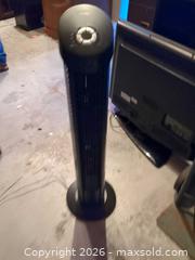 MaxSold Auction: Seville Black Oscillating Tower Fan with Remote - Ajax (Ontario, Canada) SELLER MANAGED Downsizing Online Auction - Meekings Drive