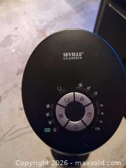 MaxSold Auction: Seville Black Oscillating Tower Fan with Remote - Ajax (Ontario, Canada) SELLER MANAGED Downsizing Online Auction - Meekings Drive