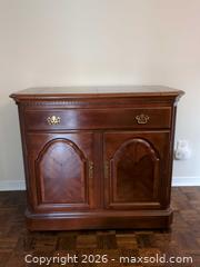 MaxSold Auction: Solid Wood Traditional Sideboard Buffet with Drop Leaves - Ajax (Ontario, Canada) SELLER MANAGED Downsizing Online Auction - Meekings Drive