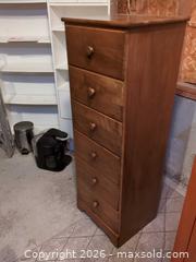 MaxSold Auction: Traditional Solid Wood Tall Dresser, 6 Drawers, Brown Finish - Ajax (Ontario, Canada) SELLER MANAGED Downsizing Online Auction - Meekings Drive