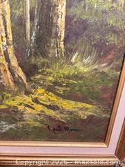 MaxSold Auction: Large Signed Oil Painting Landscape with Ornate Gilt Frame - Toronto (Ontario, Canada) SELLER MANAGED Downsizing Online Auction - Rutherford Avenue