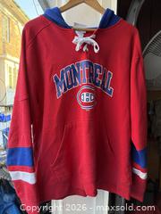 MaxSold Auction: MONTREAL CANADIAN HOCKEY MEN'S PULL OVER WITH A HOOD. SIZE L. - Hamilton (Ontario, Canada) SELLER MANAGED Estate Sale Online Auction - St. Clair Avenue