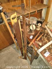 MaxSold Auction: Antique Two-Man Saw, Hammers, Everedy Clamp & Columbia Scale B - Kingston (Massachusetts, USA) PARTNER MANAGED Estate Sale Online Auction - Grove Street