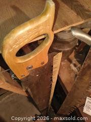 MaxSold Auction: Antique Two-Man Saw, Hammers, Everedy Clamp & Columbia Scale B - Kingston (Massachusetts, USA) PARTNER MANAGED Estate Sale Online Auction - Grove Street