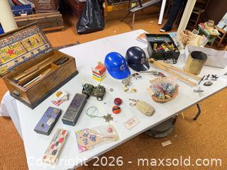 MaxSold Auction: Assorted Vintage Toys Lot: Diecast Vehicles, Soldiers, Marbles, Tool Chest A - Kingston (Massachusetts, USA) PARTNER MANAGED Estate Sale Online Auction - Grove Street