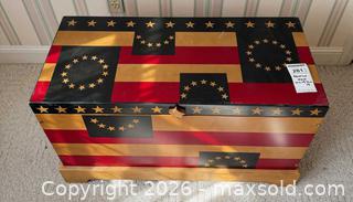 MaxSold Auction: Blanket Chest / Storage Trunk, Patriotic Primitive Rustic B - Kingston (Massachusetts, USA) PARTNER MANAGED Estate Sale Online Auction - Grove Street
