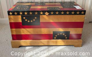 MaxSold Auction: Blanket Chest / Storage Trunk, Patriotic Primitive Rustic B - Kingston (Massachusetts, USA) PARTNER MANAGED Estate Sale Online Auction - Grove Street