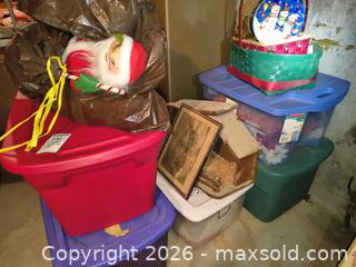 MaxSold Auction: Christmas Holiday Decor Lot with Santa, Nativity, Ornaments B - Kingston (Massachusetts, USA) PARTNER MANAGED Estate Sale Online Auction - Grove Street