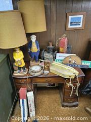 MaxSold Auction: Mid-Century Nautical Decor Lot: Lamps, Ship Clock, Buoys, Signs B - Kingston (Massachusetts, USA) PARTNER MANAGED Estate Sale Online Auction - Grove Street