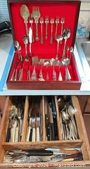 MaxSold Auction: Mixed Cutlery Set — Stainless Steel, Silver-Plated & Brass Pieces B - Kingston (Massachusetts, USA) PARTNER MANAGED Estate Sale Online Auction - Grove Street