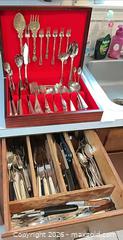 MaxSold Auction: Mixed Cutlery Set — Stainless Steel, Silver-Plated & Brass Pieces B - Kingston (Massachusetts, USA) PARTNER MANAGED Estate Sale Online Auction - Grove Street